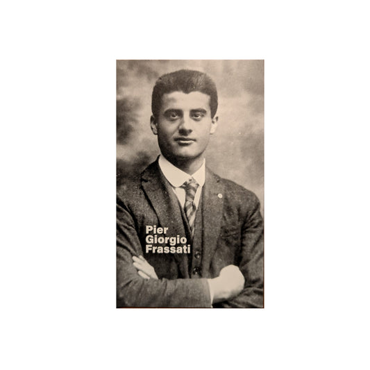 Card Pier Giorgio Frassati con preghiera sul retro