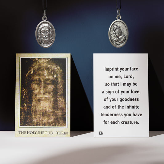 Medalla de la Santa Faz con Estampa de Oración ESP