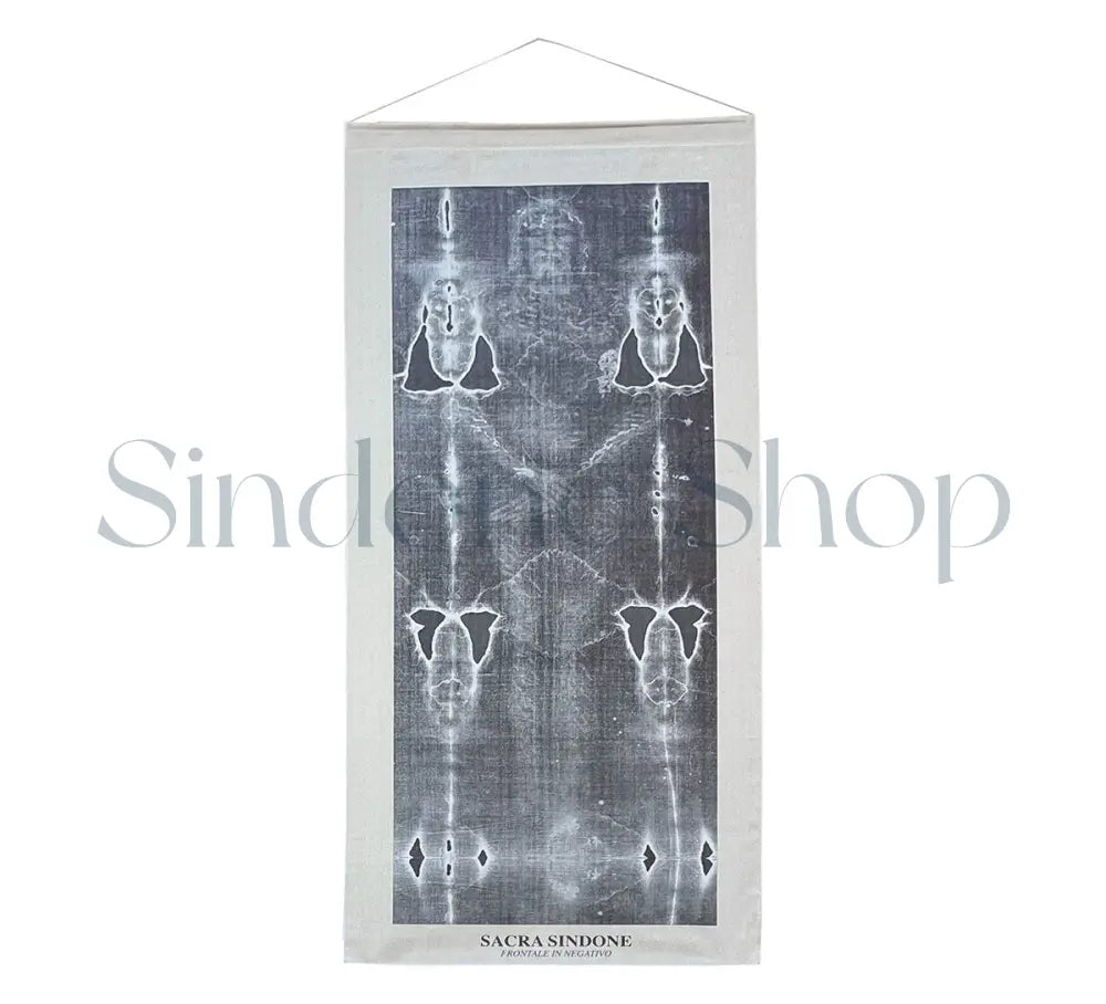 Stendardo Sacra Sindone in negativo
